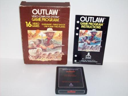 Outlaw (text label) (CIB) - Atari 2600 Game